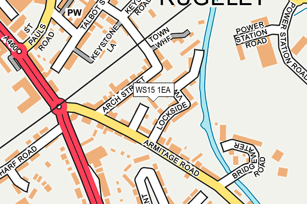 WS15 1EA map - OS OpenMap – Local (Ordnance Survey) WS15 1EA map - OS OpenMap – Local (Ordnance Survey)