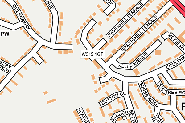 WS15 1GT map - OS OpenMap – Local (Ordnance Survey) WS15 1GT map - OS OpenMap – Local (Ordnance Survey)