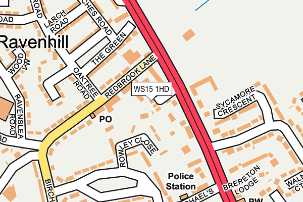 WS15 1HD map - OS OpenMap – Local (Ordnance Survey) WS15 1HD map - OS OpenMap – Local (Ordnance Survey)