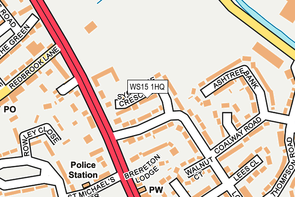 WS15 1HQ map - OS OpenMap – Local (Ordnance Survey) WS15 1HQ map - OS OpenMap – Local (Ordnance Survey)