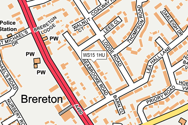 WS15 1HU map - OS OpenMap – Local (Ordnance Survey) WS15 1HU map - OS OpenMap – Local (Ordnance Survey)