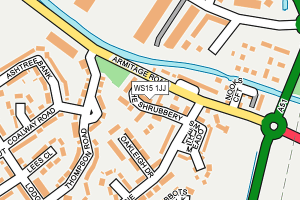 WS15 1JJ map - OS OpenMap – Local (Ordnance Survey) WS15 1JJ map - OS OpenMap – Local (Ordnance Survey)