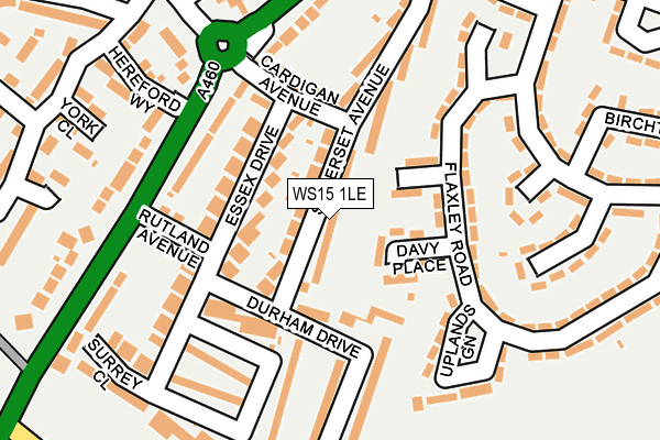 WS15 1LE map - OS OpenMap – Local (Ordnance Survey) WS15 1LE map - OS OpenMap – Local (Ordnance Survey)