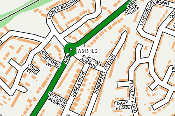 WS15 1LG map - OS OpenMap – Local (Ordnance Survey) WS15 1LG map - OS OpenMap – Local (Ordnance Survey)