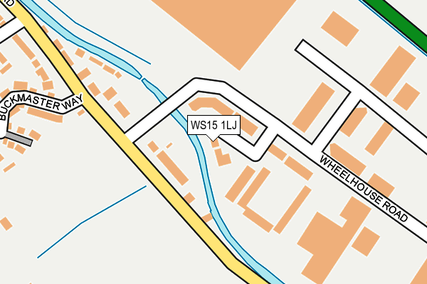 WS15 1LJ map - OS OpenMap – Local (Ordnance Survey) WS15 1LJ map - OS OpenMap – Local (Ordnance Survey)