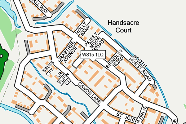 WS15 1LQ map - OS OpenMap – Local (Ordnance Survey) WS15 1LQ map - OS OpenMap – Local (Ordnance Survey)
