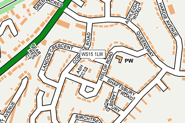 WS15 1LW map - OS OpenMap – Local (Ordnance Survey) WS15 1LW map - OS OpenMap – Local (Ordnance Survey)