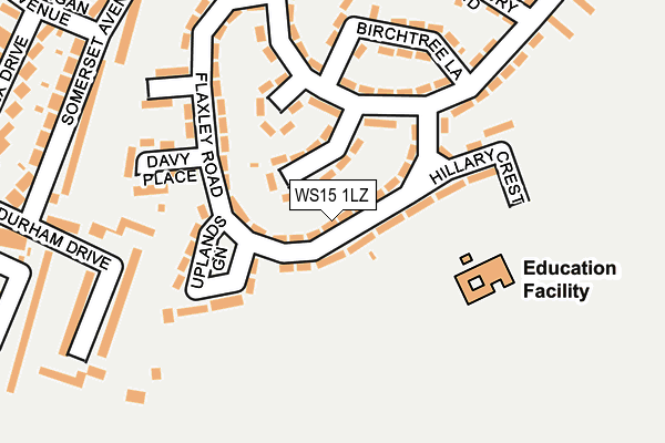 WS15 1LZ map - OS OpenMap – Local (Ordnance Survey) WS15 1LZ map - OS OpenMap – Local (Ordnance Survey)