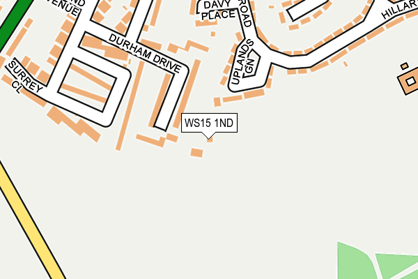 WS15 1ND map - OS OpenMap – Local (Ordnance Survey) WS15 1ND map - OS OpenMap – Local (Ordnance Survey)