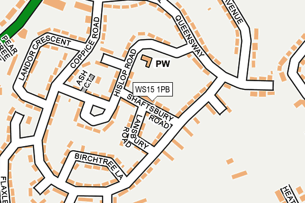 WS15 1PB map - OS OpenMap – Local (Ordnance Survey) WS15 1PB map - OS OpenMap – Local (Ordnance Survey)