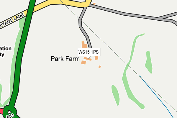 WS15 1PS map - OS OpenMap – Local (Ordnance Survey) WS15 1PS map - OS OpenMap – Local (Ordnance Survey)