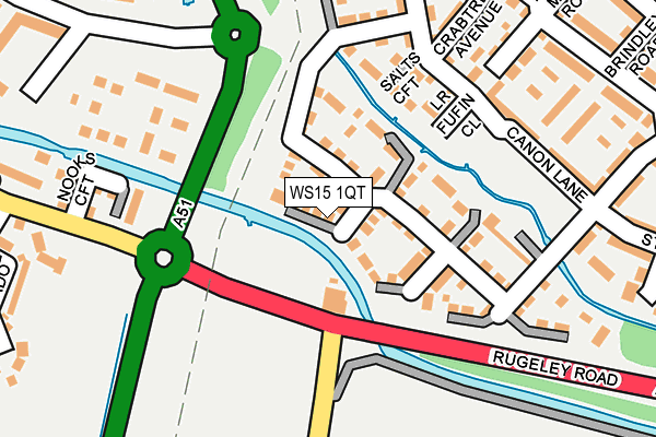 WS15 1QT map - OS OpenMap – Local (Ordnance Survey) WS15 1QT map - OS OpenMap – Local (Ordnance Survey)