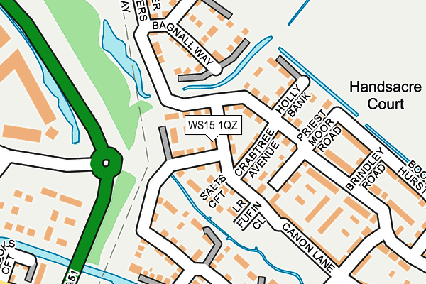 WS15 1QZ map - OS OpenMap – Local (Ordnance Survey) WS15 1QZ map - OS OpenMap – Local (Ordnance Survey)