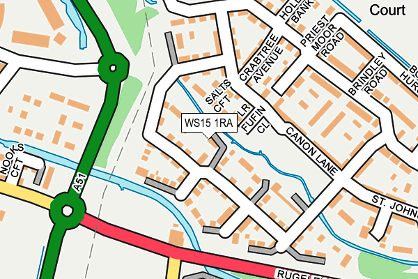 WS15 1RA map - OS OpenMap – Local (Ordnance Survey) WS15 1RA map - OS OpenMap – Local (Ordnance Survey)