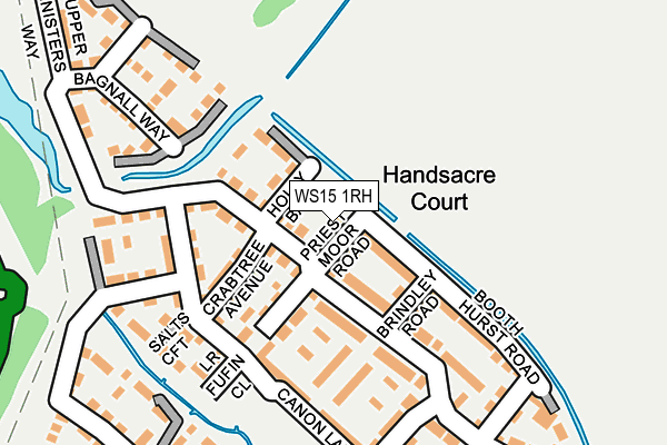 WS15 1RH map - OS OpenMap – Local (Ordnance Survey)