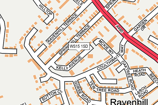 WS15 1SD map - OS OpenMap – Local (Ordnance Survey)