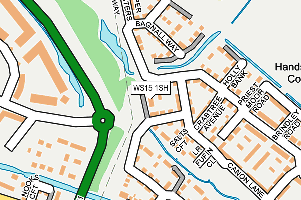 WS15 1SH map - OS OpenMap – Local (Ordnance Survey) WS15 1SH map - OS OpenMap – Local (Ordnance Survey)