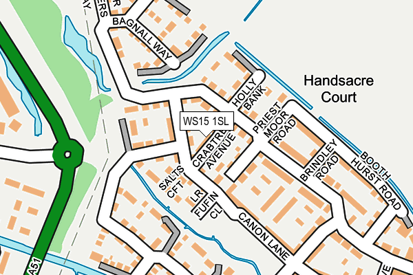 WS15 1SL map - OS OpenMap – Local (Ordnance Survey) WS15 1SL map - OS OpenMap – Local (Ordnance Survey)