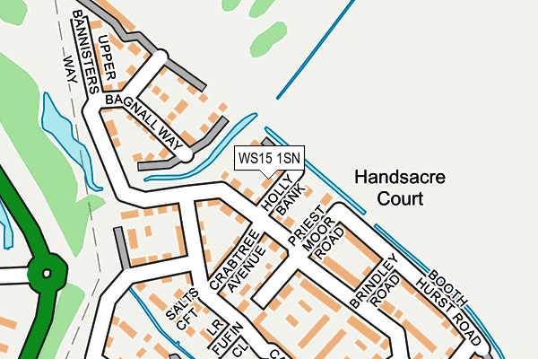 WS15 1SN map - OS OpenMap – Local (Ordnance Survey) WS15 1SN map - OS OpenMap – Local (Ordnance Survey)