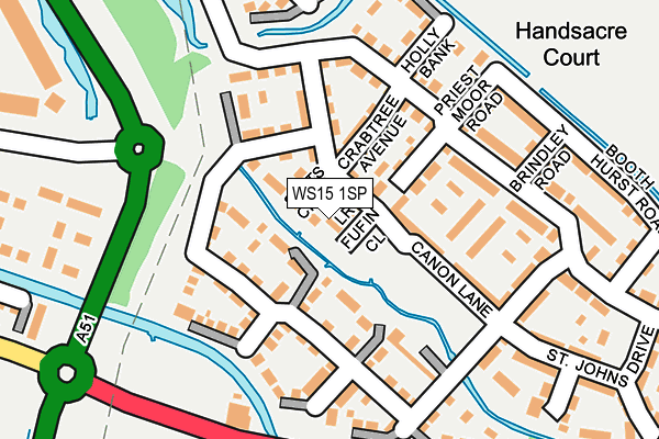 WS15 1SP map - OS OpenMap – Local (Ordnance Survey) WS15 1SP map - OS OpenMap – Local (Ordnance Survey)