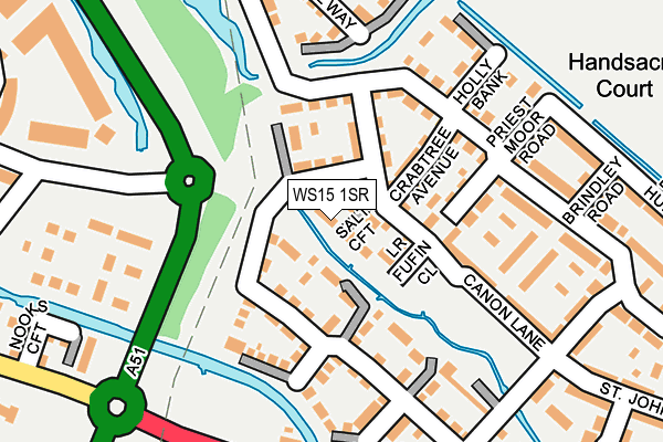 WS15 1SR map - OS OpenMap – Local (Ordnance Survey) WS15 1SR map - OS OpenMap – Local (Ordnance Survey)