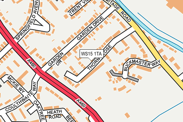 WS15 1TA map - OS OpenMap – Local (Ordnance Survey) WS15 1TA map - OS OpenMap – Local (Ordnance Survey)