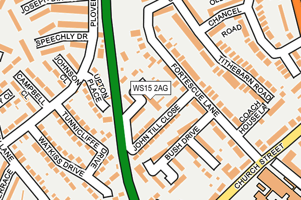 WS15 2AG map - OS OpenMap – Local (Ordnance Survey) WS15 2AG map - OS OpenMap – Local (Ordnance Survey)