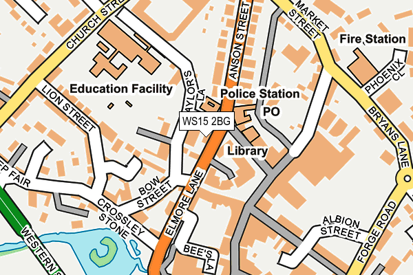 WS15 2BG map - OS OpenMap – Local (Ordnance Survey) WS15 2BG map - OS OpenMap – Local (Ordnance Survey)