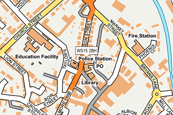 WS15 2BH map - OS OpenMap – Local (Ordnance Survey) WS15 2BH map - OS OpenMap – Local (Ordnance Survey)