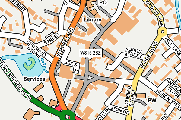 WS15 2BZ map - OS OpenMap – Local (Ordnance Survey) WS15 2BZ map - OS OpenMap – Local (Ordnance Survey)