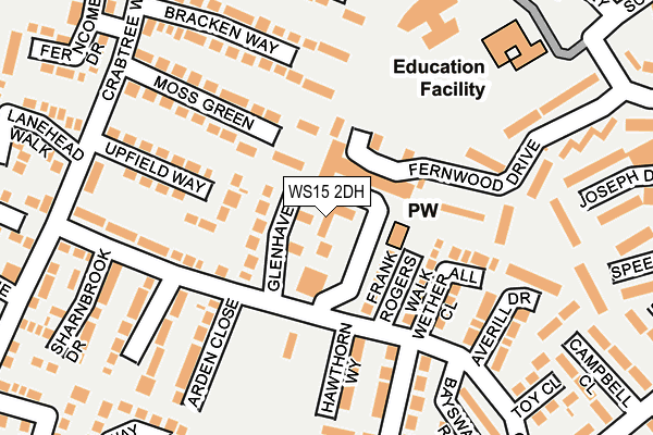 WS15 2DH map - OS OpenMap – Local (Ordnance Survey) WS15 2DH map - OS OpenMap – Local (Ordnance Survey)