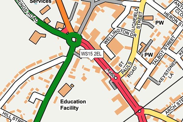 WS15 2EL map - OS OpenMap – Local (Ordnance Survey) WS15 2EL map - OS OpenMap – Local (Ordnance Survey)