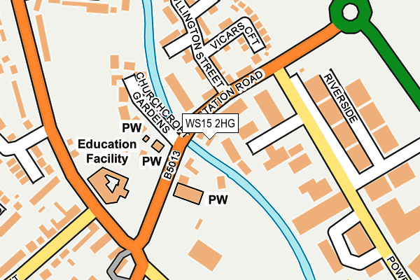 WS15 2HG map - OS OpenMap – Local (Ordnance Survey) WS15 2HG map - OS OpenMap – Local (Ordnance Survey)