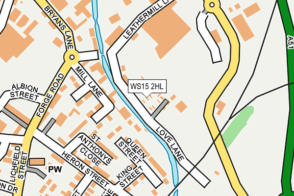 WS15 2HL map - OS OpenMap – Local (Ordnance Survey) WS15 2HL map - OS OpenMap – Local (Ordnance Survey)