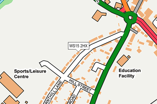 WS15 2HX map - OS OpenMap – Local (Ordnance Survey) WS15 2HX map - OS OpenMap – Local (Ordnance Survey)