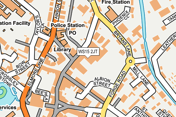 WS15 2JT map - OS OpenMap – Local (Ordnance Survey) WS15 2JT map - OS OpenMap – Local (Ordnance Survey)