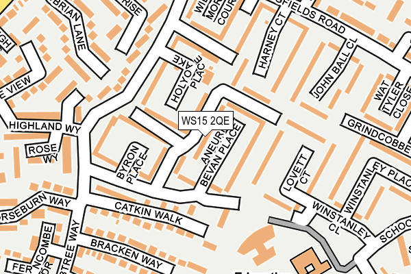 WS15 2QE map - OS OpenMap – Local (Ordnance Survey)