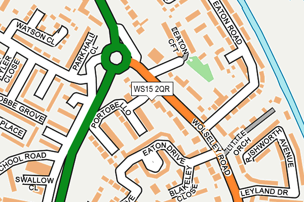 WS15 2QR map - OS OpenMap – Local (Ordnance Survey) WS15 2QR map - OS OpenMap – Local (Ordnance Survey)