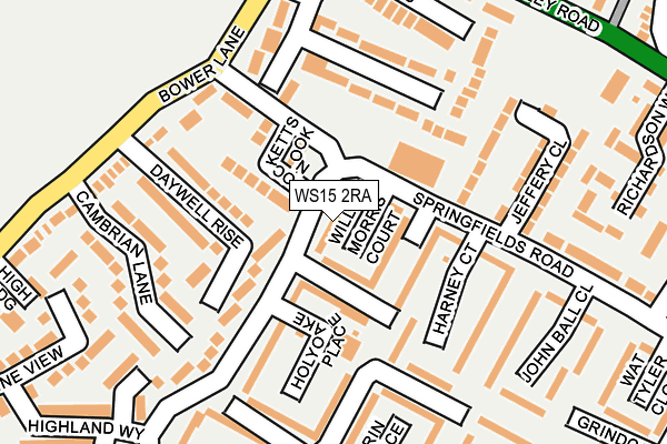 WS15 2RA map - OS OpenMap – Local (Ordnance Survey) WS15 2RA map - OS OpenMap – Local (Ordnance Survey)