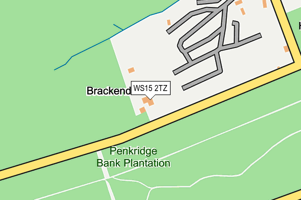 WS15 2TZ map - OS OpenMap – Local (Ordnance Survey) WS15 2TZ map - OS OpenMap – Local (Ordnance Survey)