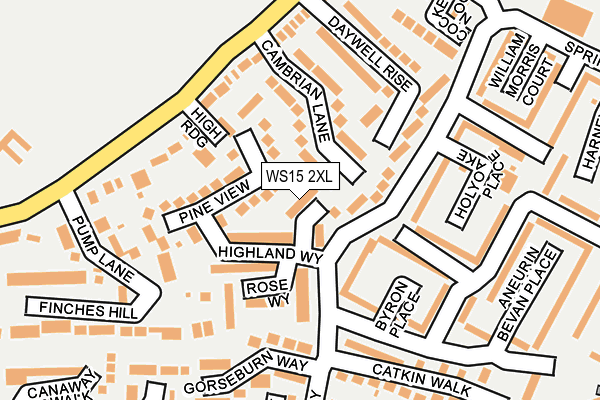 WS15 2XL map - OS OpenMap – Local (Ordnance Survey) WS15 2XL map - OS OpenMap – Local (Ordnance Survey)