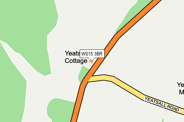 WS15 3BR map - OS OpenMap – Local (Ordnance Survey) WS15 3BR map - OS OpenMap – Local (Ordnance Survey)