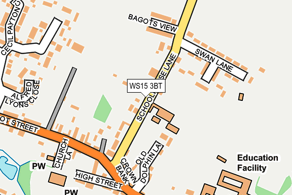WS15 3BT map - OS OpenMap – Local (Ordnance Survey) WS15 3BT map - OS OpenMap – Local (Ordnance Survey)