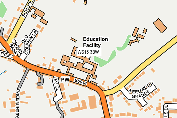 WS15 3BW map - OS OpenMap – Local (Ordnance Survey) WS15 3BW map - OS OpenMap – Local (Ordnance Survey)