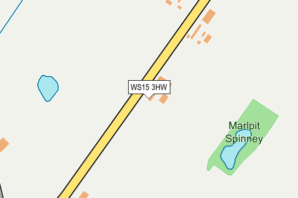 WS15 3HW map - OS OpenMap – Local (Ordnance Survey) WS15 3HW map - OS OpenMap – Local (Ordnance Survey)