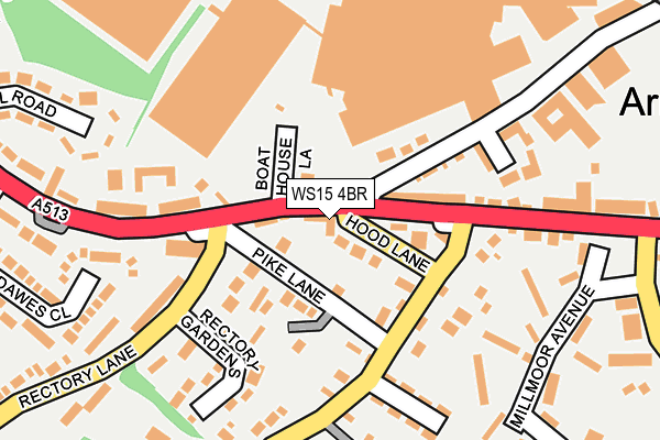 WS15 4BR map - OS OpenMap – Local (Ordnance Survey) WS15 4BR map - OS OpenMap – Local (Ordnance Survey)
