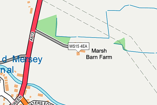WS15 4EA map - OS OpenMap – Local (Ordnance Survey) WS15 4EA map - OS OpenMap – Local (Ordnance Survey)