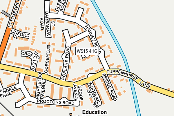WS15 4HG map - OS OpenMap – Local (Ordnance Survey) WS15 4HG map - OS OpenMap – Local (Ordnance Survey)