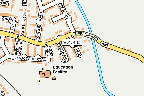 WS15 4HQ map - OS OpenMap – Local (Ordnance Survey) WS15 4HQ map - OS OpenMap – Local (Ordnance Survey)