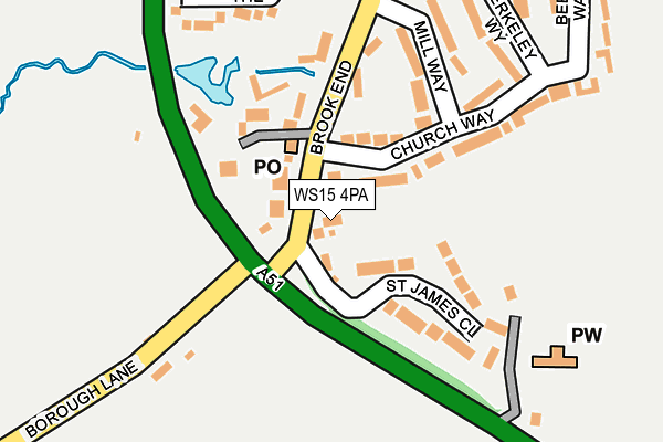 WS15 4PA map - OS OpenMap – Local (Ordnance Survey) WS15 4PA map - OS OpenMap – Local (Ordnance Survey)